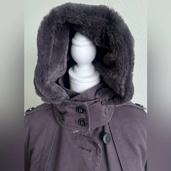 Comptoir Des Cotonniers women’s Purple Trench Coat with warm layer small $650 - Picture 4 of 16